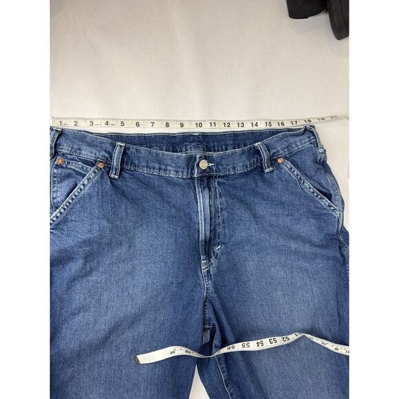 GAP Men's 90s Loose Carpenter Mid Rise Jeans Baggy Relaxed Y2K 33 * 34 Tall - Picture 2 of 12